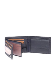 Lavor Δερμάτινο Ανδρικό Πορτοφόλι με RFID Μπλε 1-3702