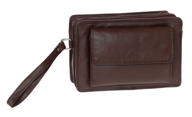 LaVor 1-39 Δερμάτινο Τσαντάκι Καφέ