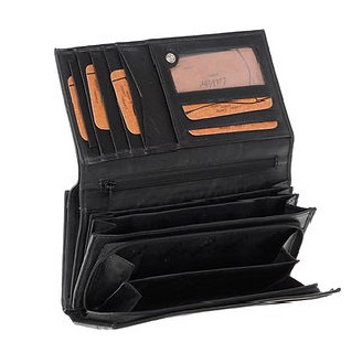 LaVor 1-3079 Γυναικείο Δερμάτινο Πορτοφόλι με RFID Μαύρο