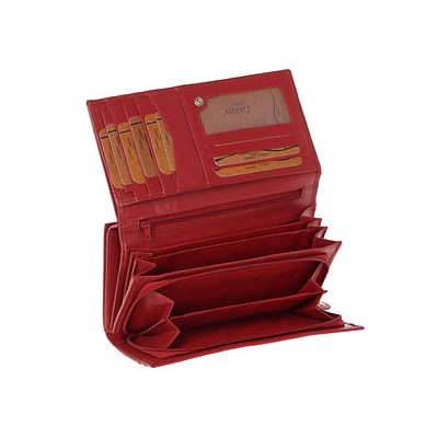 LaVor 1-3079 Γυναικείο Δερμάτινο Πορτοφόλι με RFID Κόκκινο