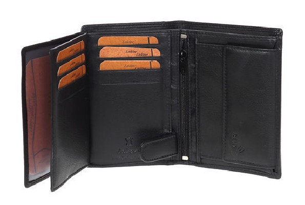LaVor 1-3211 Ανδρικό Δερμάτινο Πορτοφόλι με RFID Μαύρο