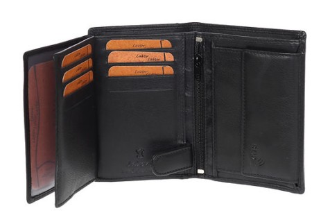 LaVor 1-3211 Ανδρικό Δερμάτινο Πορτοφόλι με RFID Μαύρο