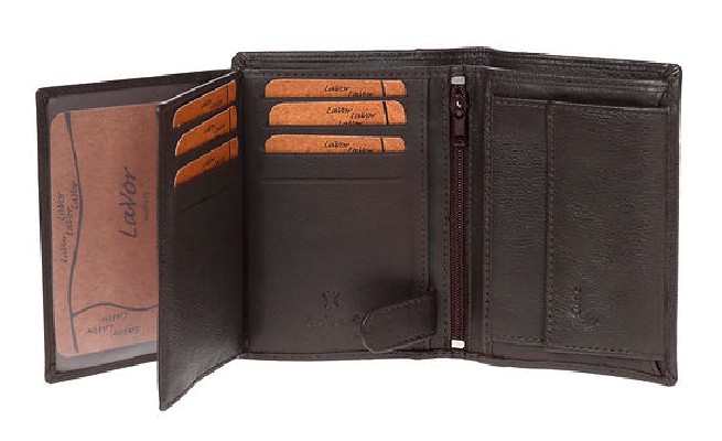 LaVor 1-3211 Ανδρικό Δερμάτινο Πορτοφόλι με RFID Καφέ