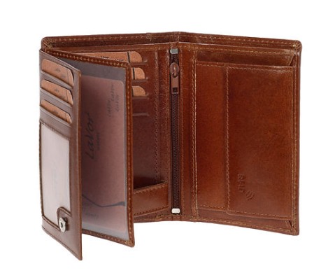 LaVor 1-3211 Ανδρικό Δερμάτινο Πορτοφόλι με RFID Κονιάκ