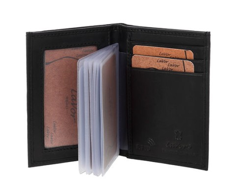 LaVor 1-3265 Ανδρικό Δερμάτινο Πορτοφόλι με RFID Μαύρο