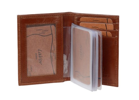 LaVor 1-3265 Ανδρικό Δερμάτινο Πορτοφόλι με RFID Κονιάκ