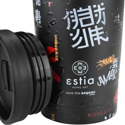 ESTIA ΘΕΡΜΟΣ TRAVEL MUG SAVE THE AEGEAN 350ml TOKYO UNDERGROUND