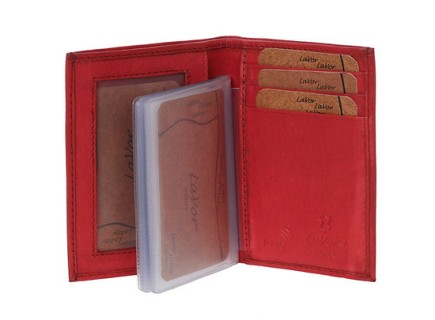 LaVor 1-3265 Ανδρικό Δερμάτινο Πορτοφόλι με RFID Κόκκινο
