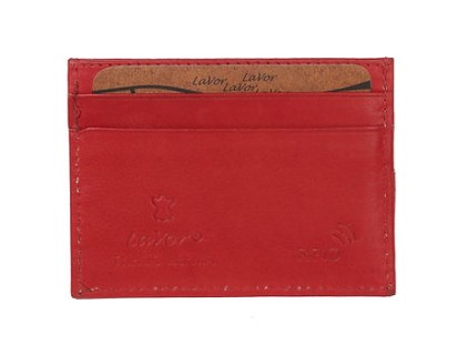 LaVor 1-3310 Ανδρικό Δερμάτινο Πορτοφόλι με RFID Κόκκινο