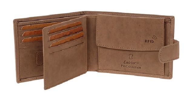LaVor 1-3420 Ανδρικό Δερμάτινο Πορτοφόλι με RFID Crunch