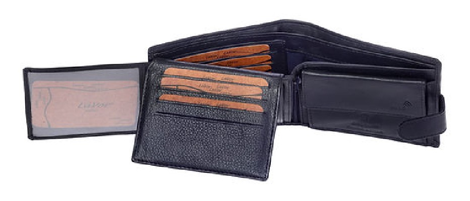 LaVor 1-3653 Ανδρικό Δερμάτινο Πορτοφόλι με RFID Μπλε