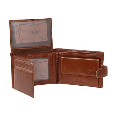 LaVor 1-3653 Ανδρικό Δερμάτινο Πορτοφόλι με RFID Κονιάκ