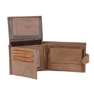 LaVor 1-3653 Ανδρικό Δερμάτινο Πορτοφόλι με RFID Crunch