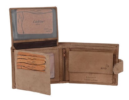 LaVor 1-3653 Ανδρικό Δερμάτινο Πορτοφόλι με RFID Crunch