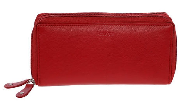 LaVor 1-3719 Γυναικείο Δερμάτινο Πορτοφόλι με RFID Κόκκινο