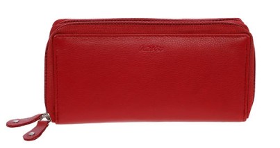 LaVor 1-3719 Γυναικείο Δερμάτινο Πορτοφόλι με RFID Κόκκινο