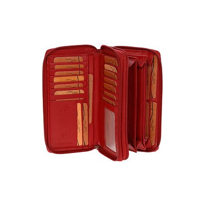 LaVor 1-3719 Γυναικείο Δερμάτινο Πορτοφόλι με RFID Κόκκινο