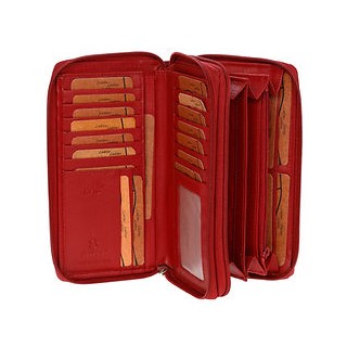 LaVor 1-3719 Γυναικείο Δερμάτινο Πορτοφόλι με RFID Κόκκινο