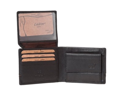 LaVor 1-3809 Ανδρικό Δερμάτινο Πορτοφόλι με RFID Καφέ