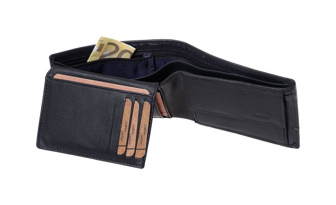 LaVor 1-3814 Ανδρικό Δερμάτινο Πορτοφόλι με RFID Μπλε