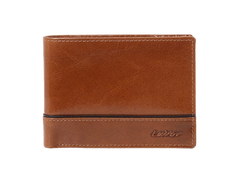 LaVor 1-3814 Ανδρικό Δερμάτινο Πορτοφόλι με RFID Κονιάκ