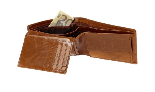 LaVor 1-3814 Ανδρικό Δερμάτινο Πορτοφόλι με RFID Κονιάκ