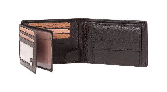 LaVor 1-3819 Ανδρικό Δερμάτινο Πορτοφόλι με RFID Καφέ