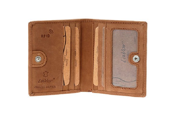 LaVor 1-3826 Ανδρικό Δερμάτινο Πορτοφόλι με RFID Crunch