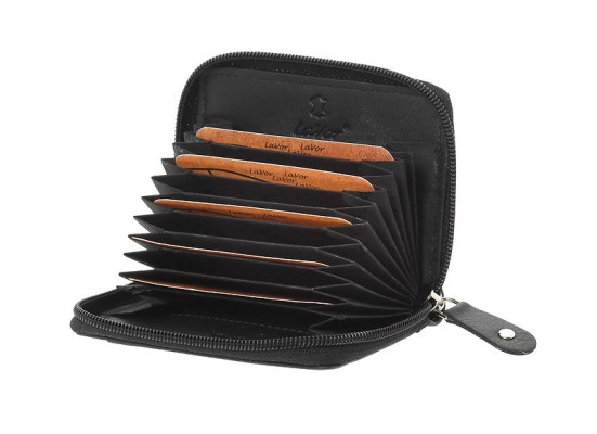 LaVor 1-3829 Ανδρικό Δερμάτινο Πορτοφόλι με RFID Μαύρο