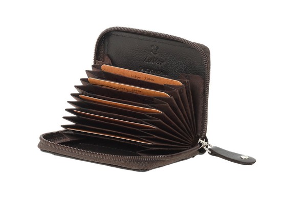 LaVor 1-3829 Ανδρικό Δερμάτινο Πορτοφόλι με RFID Καφέ