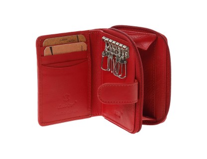 LaVor 1-3863 Ανδρικό Δερμάτινο Πορτοφόλι με RFID Κόκκινο