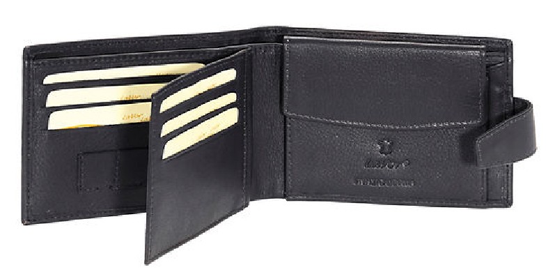 LaVor 1-7017 Ανδρικό Δερμάτινο Πορτοφόλι με RFID Μαύρο