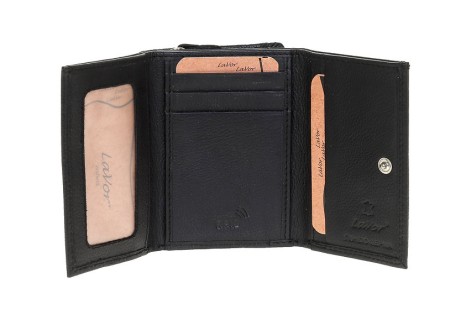 LaVor 1-7229 Ανδρικό Δερμάτινο Πορτοφόλι με RFID Μαύρο