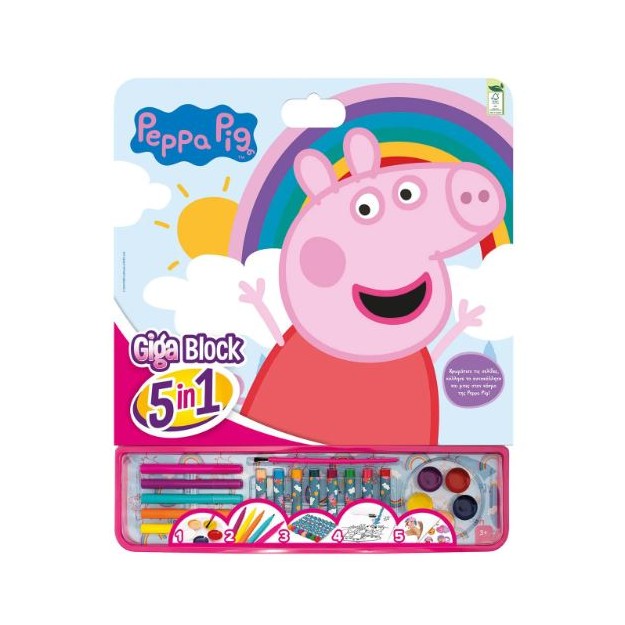 ΣΕΤ ΖΩΓΡΑΦΙΚΗΣ GIGA BLOCK 5 IN 1 PEPPA