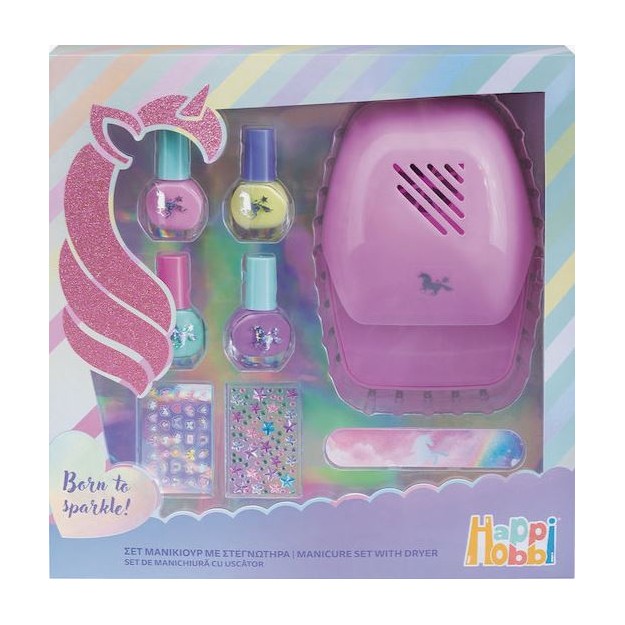 HAPPIHOBBI ΣΕΤ ΜΑΝΙΚΙΟΥΡ ΜΕ ΣΤΕΓΝΩΤΗΡΑ