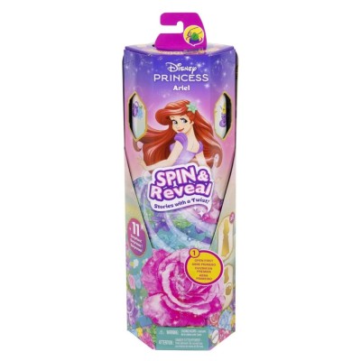 DISNEY PRINCESS - SPIN & REVEAL ΚΟΥΚΛΑ ΑΡΙΕΛ ΜΕ 11 ΕΚΠΛΗΞΕΙΣ - HTV88
