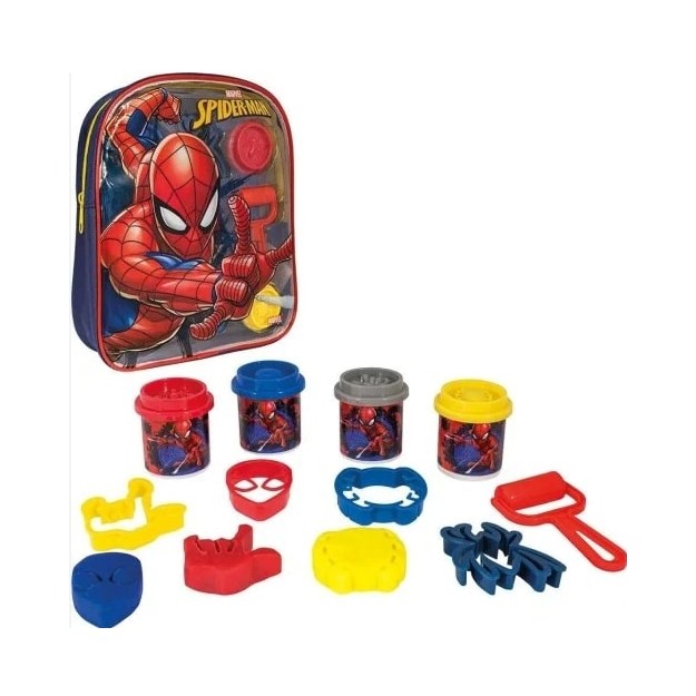 ΠΛΑΣΤΕΛΙΝΗ SPIDERMAN  : ΤΣΑΝΤΑ ΠΛΑΤΗΣ ΜΕ 4 ΒΑΖΑΚΙΑ - ΚΑΠΑΚΙΑ ΚΑΛΟΥΠΑΚΙΑ ΚΑΙ 5 ΕΡΓΑΛΕΙΑ (200GR)