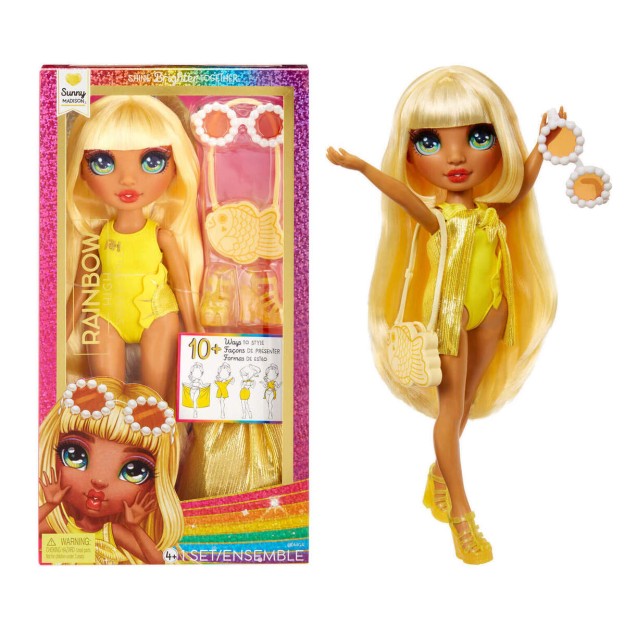 RAINBOW HIGH SWIM & STYLE FASHION DOLL- SUNNY (YELLOW)