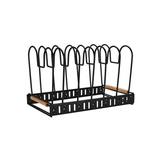 ESTIA ΘΗΚΗ ΜΕ ΔΙΑΧΩΡΙΣΤΙΚΑ BAMBOO ESSENTIALS ΜΕΤΑΛΛΙΚΗ ΜΕ ΧΕΡΟΥΛΙ 30.5x17.7x19cm ΜΑΥΡΗ