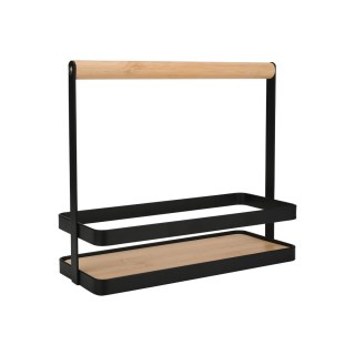 ESTIA ΘΗΚΗ ΟΡΓΑΝΩΣΗΣ BAMBOO ESSENTIALS ΜΕ ΧΕΡΟΥΛΙ 24x10.5x21.3cm ΜΕΤΑΛΛΙΚΗ ΜΑΥΡΗ