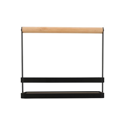 ESTIA ΘΗΚΗ ΟΡΓΑΝΩΣΗΣ BAMBOO ESSENTIALS ΜΕ ΧΕΡΟΥΛΙ 24x10.5x21.3cm ΜΕΤΑΛΛΙΚΗ ΜΑΥΡΗ
