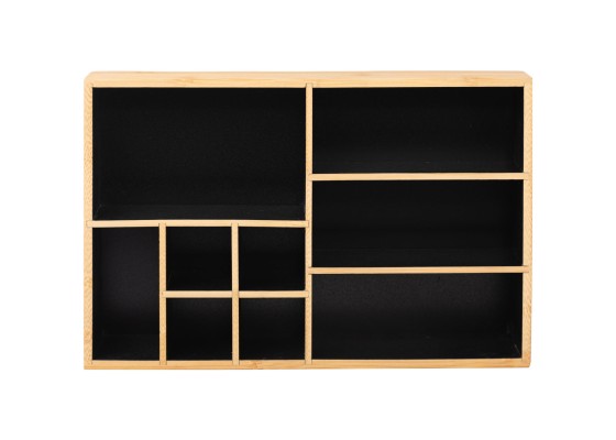 ESTIA ΘΗΚΗ ΟΡΓΑΝΩΣΗΣ ΚΑΛΛΥΝΤΙΚΩΝ BAMBOO 9 ΘΕΣΕΩΝ 33x21x9cm