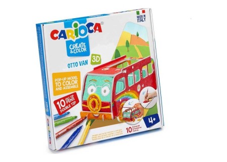 CARIOCA ΣΕΤ ΖΩΓΡΑΦΙΚΗΣ CREATE & COLOR OTTO VAN 3D ΠΑΖΛ (+ 10 ΜΑΡΚΑΔΟΡΟΙ)