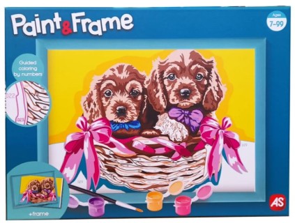 PAINT & FRAME: ADORABLE PUPPIES