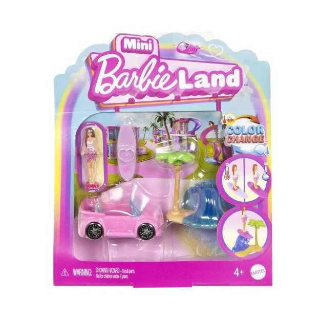 MINI BARBIELAND ΚΟΥΚΛΑ ΚΑΙ ΌΧΗΜΑ- MINI LAND BEACH VEH - JCR35