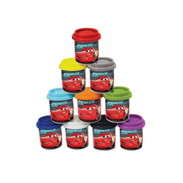 10 ΒΑΖΑΚΙΑ ΠΛΑΣΤΕΛΙΝΗΣ 2ΟΖ ΣΕ ΚΟΥΤΑΚΙ CARS (03576)