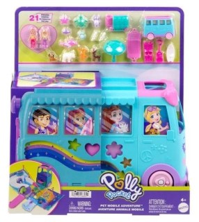 POLLY POCKET - PET MOBILE ADVENTURE - ΤΡΟΧΟΣΠΙΤΟ ΜΕ ΖΩΑΚΙΑ ΣΕΤ ΠΑΙΧΝΙΔΙΩΝ - JCC22