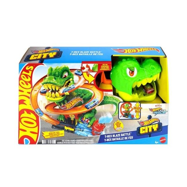HOT WHEELS CITY - T-REX ΠΥΡΟΣΒΕΣΤΙΚΟΣ ΣΤΑΘΜΟΣ ΌΧΗΜΑ ΠΑΙΧΝΙΔΙ - JBM73