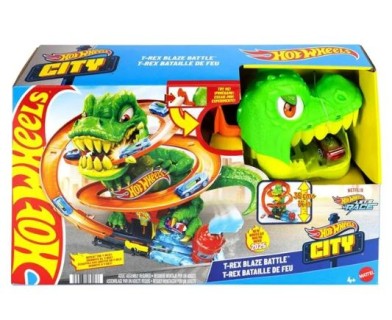 HOT WHEELS CITY - T-REX ΠΥΡΟΣΒΕΣΤΙΚΟΣ ΣΤΑΘΜΟΣ ΌΧΗΜΑ ΠΑΙΧΝΙΔΙ - JBM73