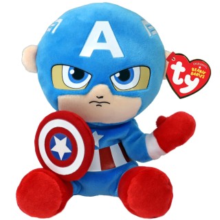 TY BEANIE BOOS ΛΟΥΤΡΙΝΟ: ΧΝΟΥΔΩΤΟ FLOPPY CAPTAIN AMERICA 15ΕΚ